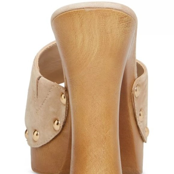 STEVE MADDEN Women's Latish Wooden Platform Sandals - Picture 3 of 5